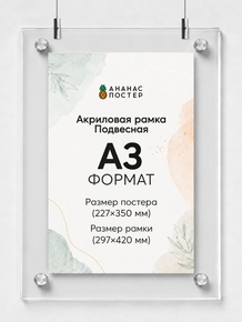 Акриловая подвесная рамка «Ананас Постер» А3 (297×420 мм)