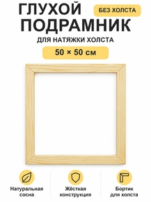 Подрамник глухой для холста 50×50 см «Ананас Постер»