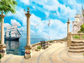 Корабль в море