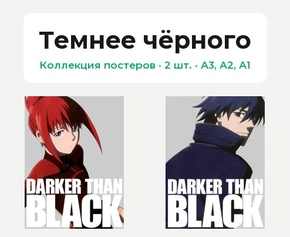 Darker than Black (Коллекция постеров, 2 шт.) | Темнее чёрного