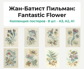 Jean Pillement (Коллекция постеров, 8 шт.): Fantastic Flower | Жан-Батист Пильма..