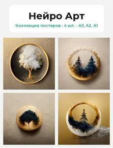 Neural Art (Коллекция постеров, 4 шт.) | Нейро Арт