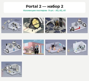 Portal 2 (Коллекция постеров, 9 шт.)