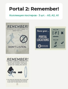 Portal 2 (Коллекция постеров, 3 шт.): Remember!