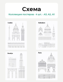 Схема (Коллекция постеров, 4 шт.)