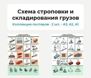 Схема строповки и складирования грузов (Коллекция постеров, 2 шт.)