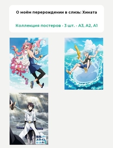 Tensei shitara Slime Datta Ken (Коллекция постеров, 3 шт.) | О моём перерождении в слизь