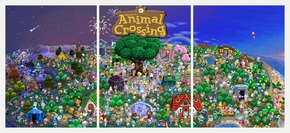 Animal Crossing (Модульная картина из 3 частей) | Энимал Кроссинг