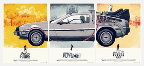 Back to the Future Collection (Модульная картина из 3 частей) | Назад в будущее