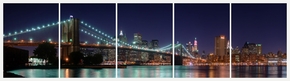 Brooklyn Bridge (Модульная картина из 5 частей) | Бруклинский мост