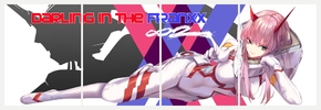 Darling in the Franxx (Модульная картина из 4 частей) | Милый во Франксе