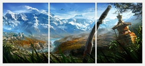 Far Cry 4 (Модульная картина из 3 частей) | Фар Край 4