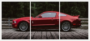 Ford Mustang (Модульная картина из 3 частей) | Форд Мустанг