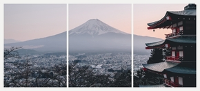 Fujiyama (Модульная картина из 3 частей) | Фудзияма