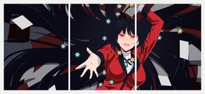 Kakegurui (Модульная картина из 3 частей) | Безумный Азарт