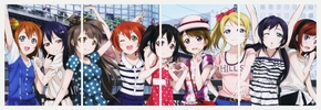 Love Live! (Модульная картина из 4 частей) | Живая любовь! Проект «Школьный идол»