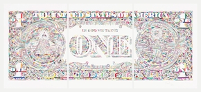 One dollar (Модульная картина из 3 частей) | Один доллар