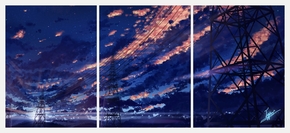 Sky Art (Модульная картина из 3 частей) | Небо