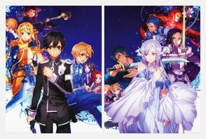 Sword Art Online (Модульная картина из 2 частей) | Мастер Меча Онлайн