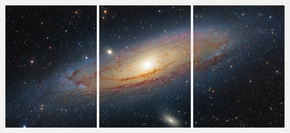 The Umbrella Galaxy (Модульная картина из 3 частей) | Галактика Амбрелла