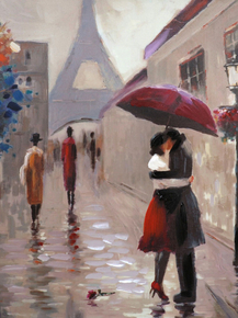 Red umbrella in Paris | Красный зонт в Париже