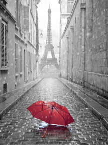 Red umbrella in Paris | Красный зонт в Париже