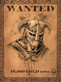 Skyrim: Dovahkiin Wanted Poster | Скайрим