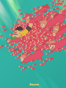 Ponyo | Рыбка Поньо на утёсе