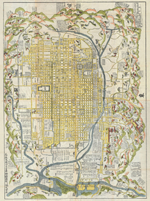 Kyoto old map | Старая карта Киото