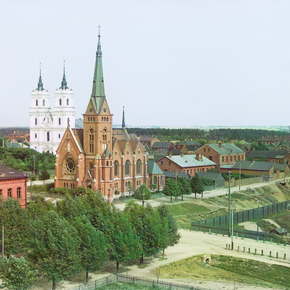 Двинск. Лютеранская церковь и католический костел