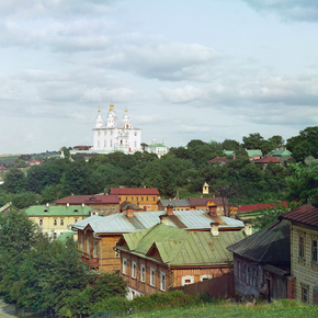 Кафедральный Успенский собор с Казанской горы. Смоленск