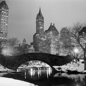 Footbridge in Snowy Central Park | Центральный пар