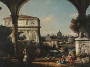 Bernardo Bellotto - Roman Caprice with triumphal Arch | Бернардо Беллотто
