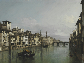 Bernardo Bellotto - The Arno in Florence | Бернардо Беллотто