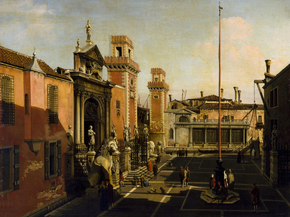 Bernardo Bellotto - The Entrance to the Arsenal, Venice | Бернардо Беллотто
