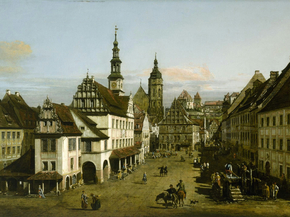 Bernardo Bellotto - The Marketplace at Pirna | Бернардо Беллотто