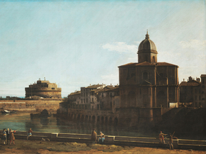 Bernardo Bellotto - The Tiber with the Church of San Giovanni | Бернардо Беллотто