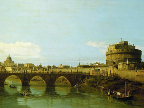 Bernardo Bellotto - View of the Tiber with the Castel | Бернардо Беллотто