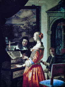 Frans van Mieris - Lady at the Virginal | Ван Мирис, Франс