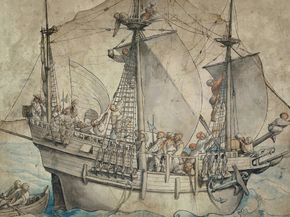 Hans Holbein - Ship with Revelling Sailors | Ганс Гольбейн