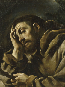 Guercino - Saint Francis in meditation | Гверчино