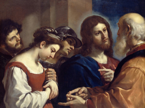 Guercino - The Woman taken in Adultery | Гверчино