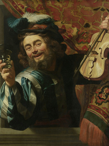 Gerrit van Honthorst - Een vrolijke vioolspeler | Геррит ван Хонтхорст