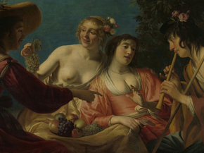 Gerrit van Honthorst - Fluitspelende herder | Геррит ван Хонтхорст