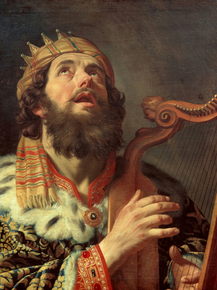 Gerrit van Honthorst - King David Playing the Harp | Геррит ван Хонтхорст