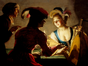 Gerrit van Honthorst - The procuress | Геррит ван Хонтхорст