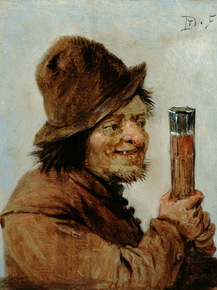 Teniers, David the younger - A Peasant holding a Glass | Давид Тенирс Младший Teniers, David the younger - A Peasant holding a Glass | Давид Тенирс Младший