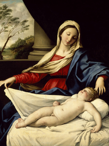 Giovanni Battista Salvi - La Virgen, quien adora | Джованни Баттиста Сальви