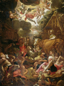 Joachim Wtewael - De verkondiging aan de herders | Иоахим Эйтевал