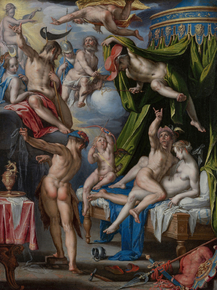 Joachim Wtewael - Mars and Venus Surprised by Vulcan | Иоахим Эйтевал